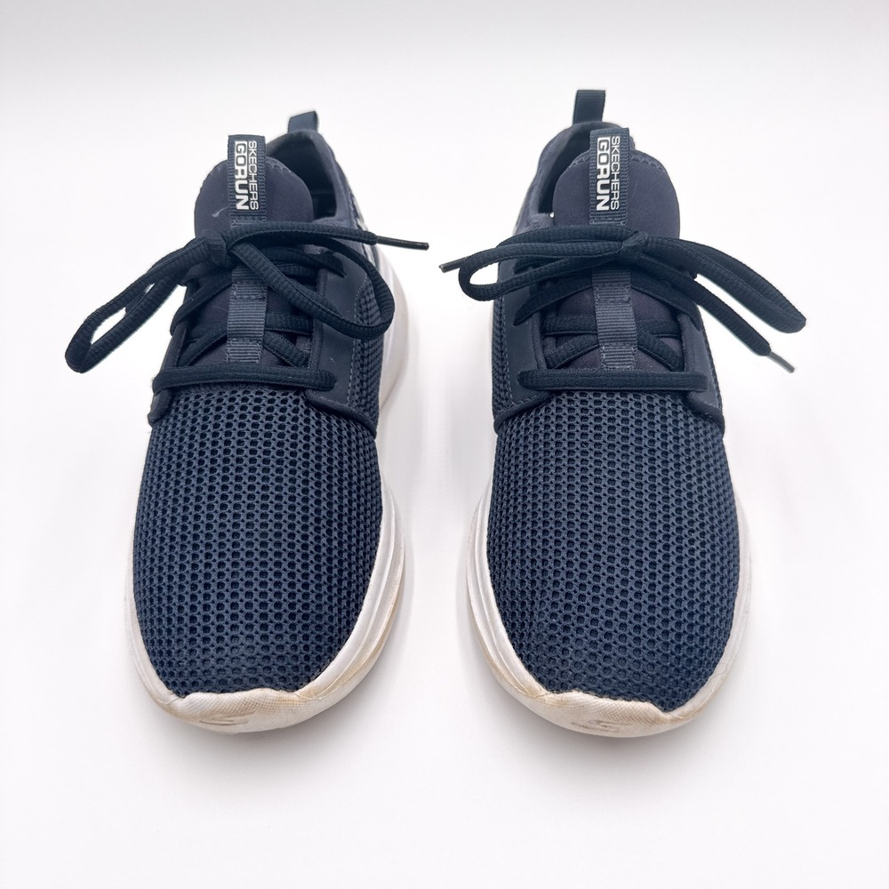 SKETCHERS Youth US 3.5‎ Navy Blue White GOrun Fast Valor Athletic Sneakers - Picture 2 of 7
